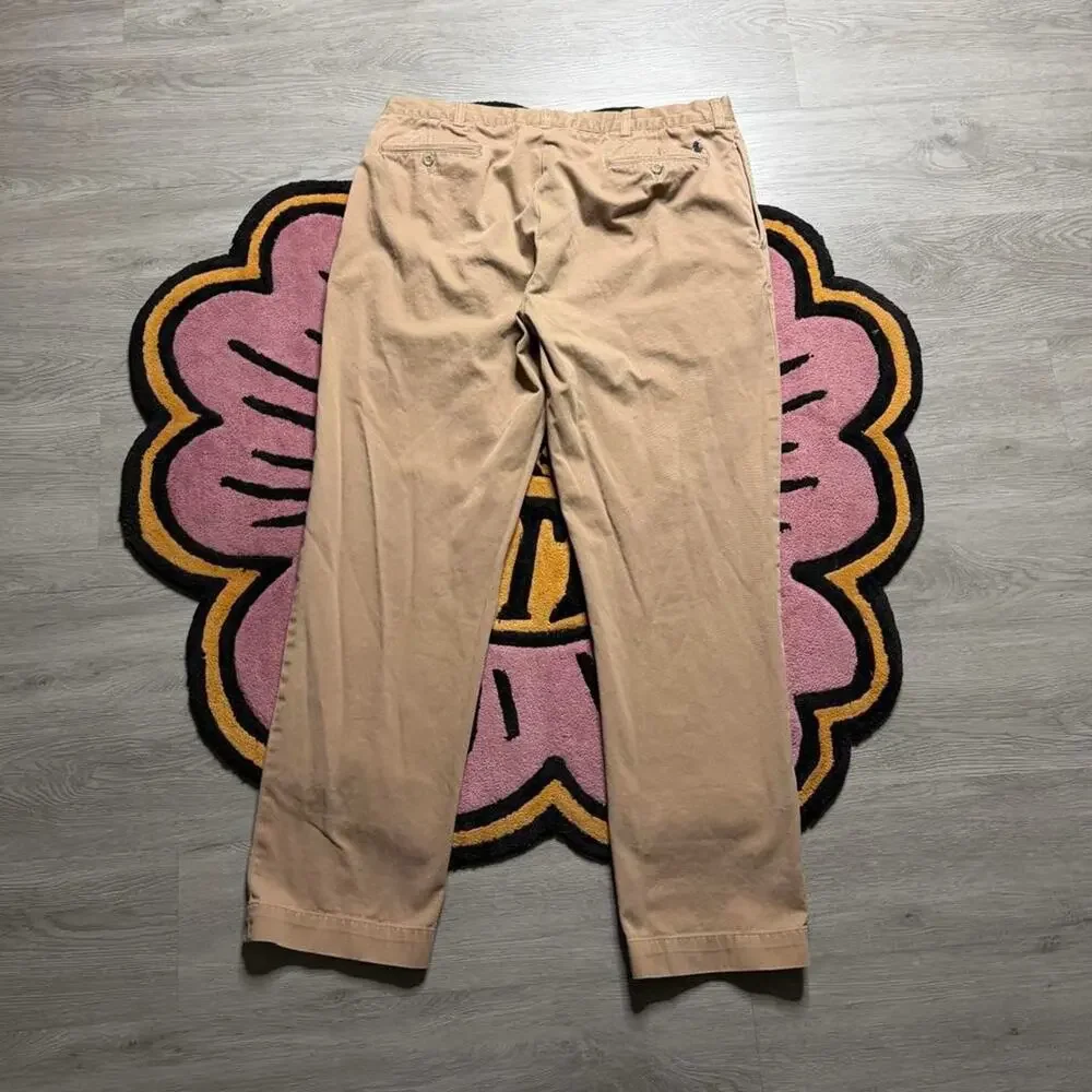 Vintage Y2K Polo Ralph Lauren Ethan Double Pleated Chino Pants 38x34 Tan